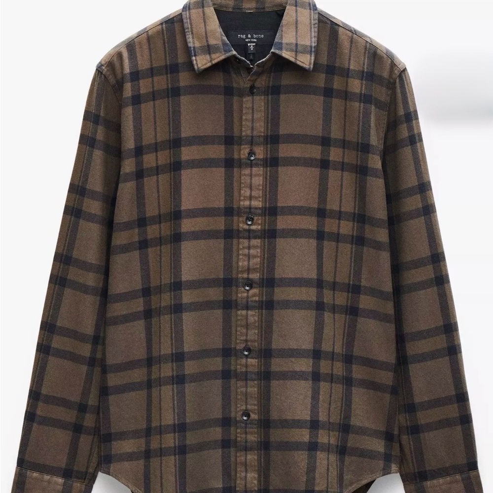 rag & bone Men's Tomlin Plaid Flannel Shirt - XL - Picture 3 of 6